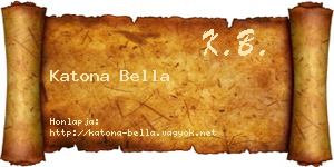 Katona Bella névjegykártya