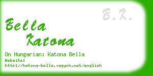 bella katona business card